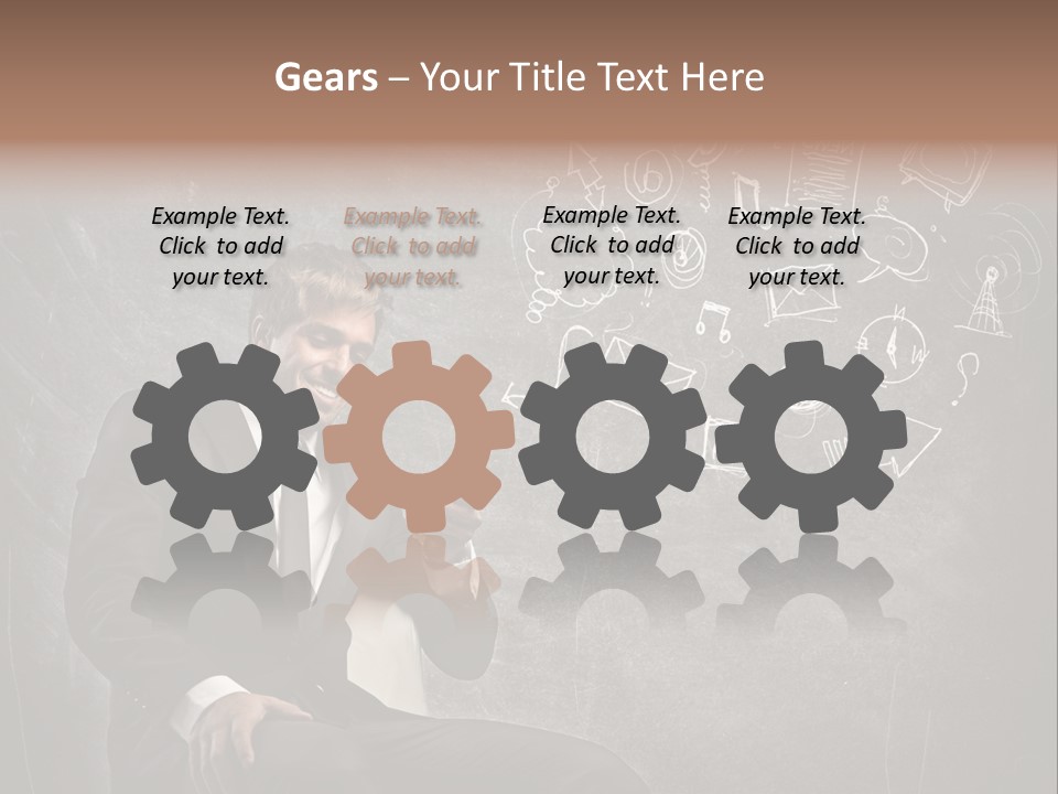 Technology Happy Man PowerPoint Template