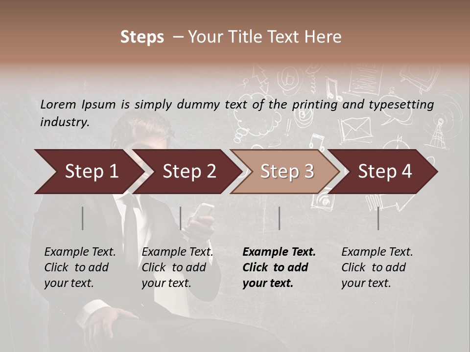 Technology Happy Man PowerPoint Template