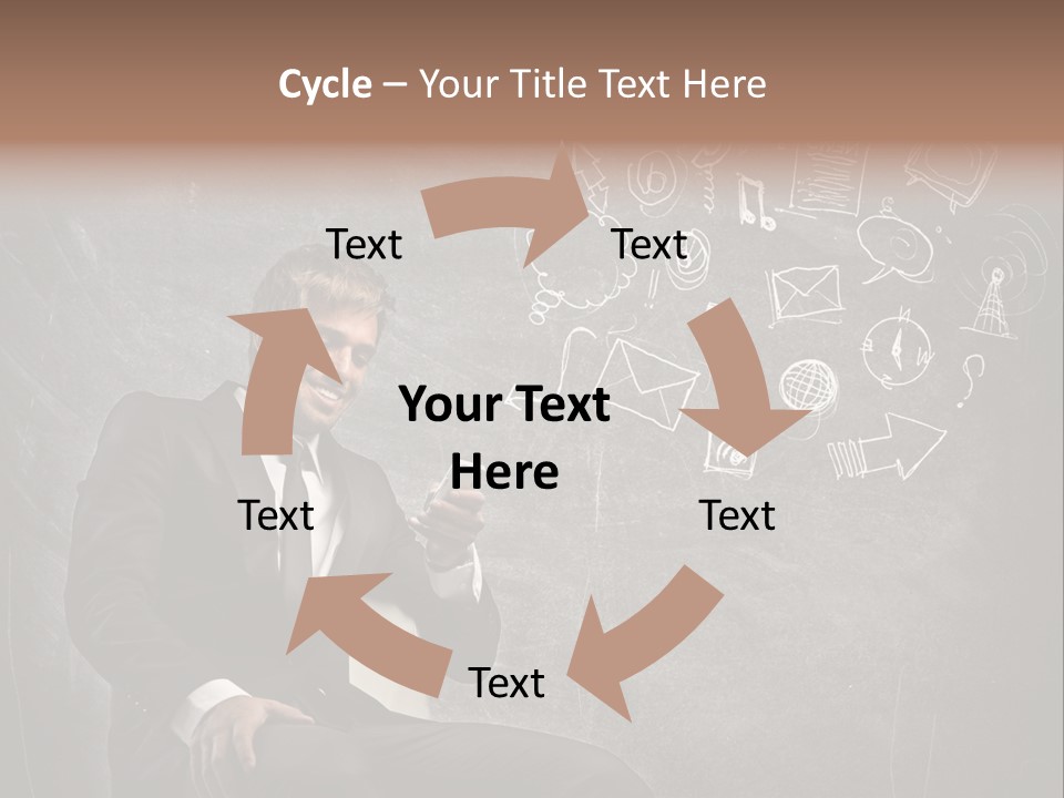 Technology Happy Man PowerPoint Template