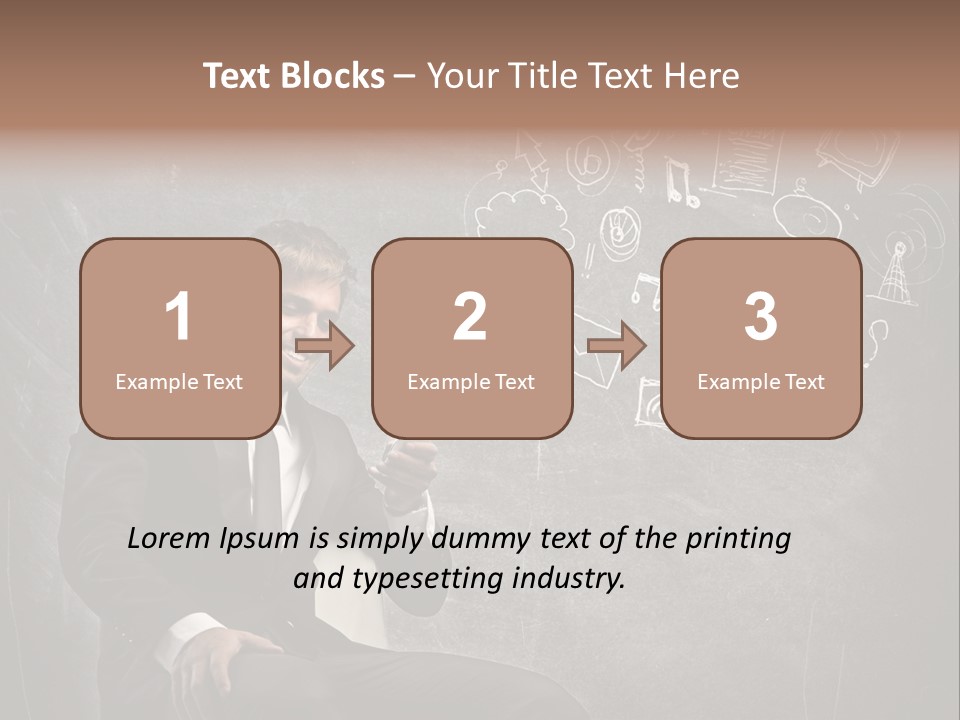Technology Happy Man PowerPoint Template
