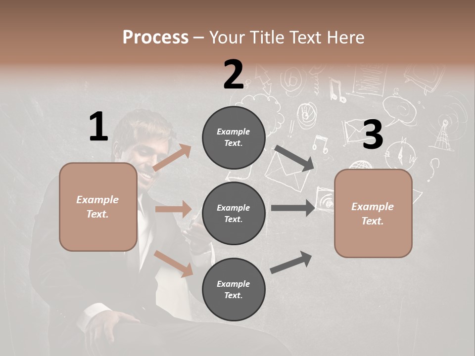 Technology Happy Man PowerPoint Template
