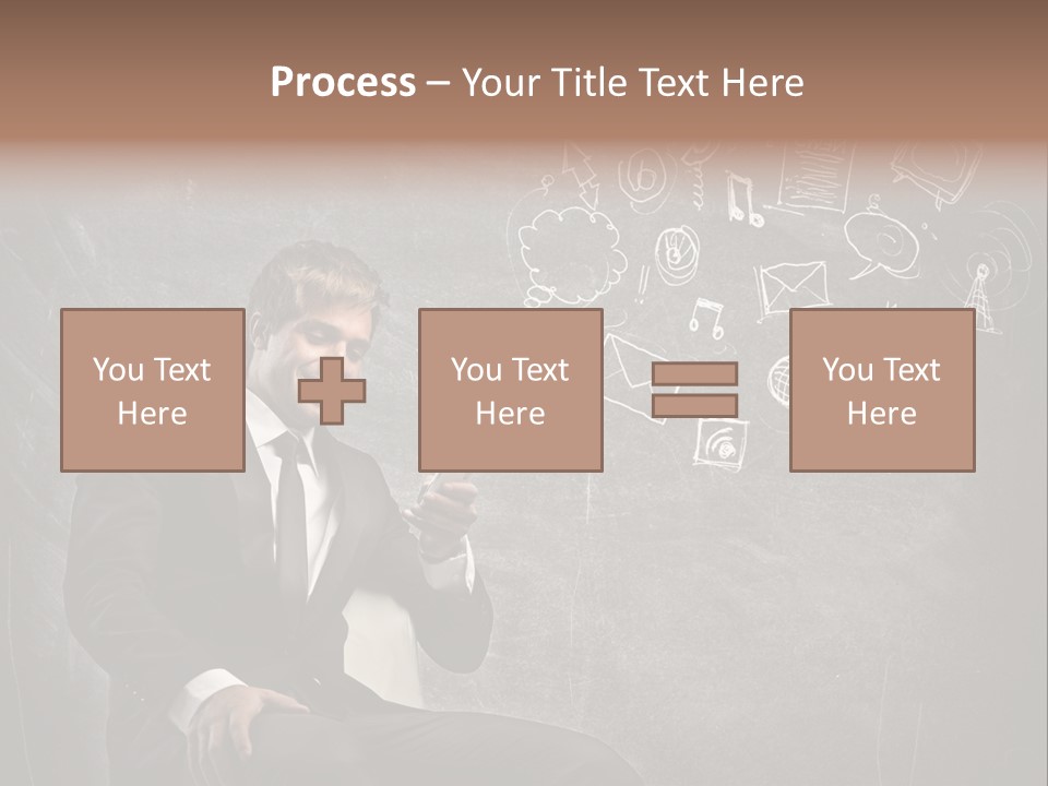 Technology Happy Man PowerPoint Template