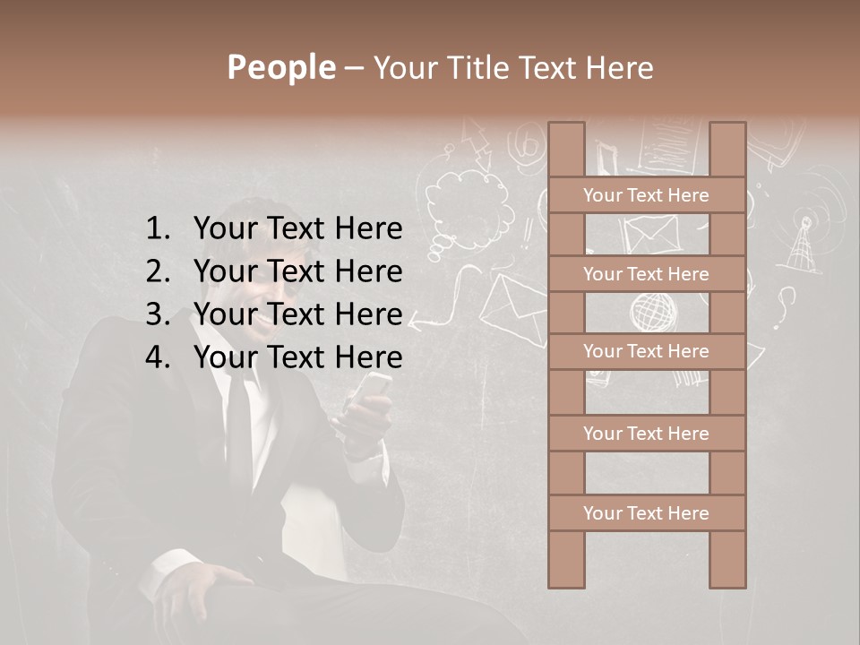 Technology Happy Man PowerPoint Template