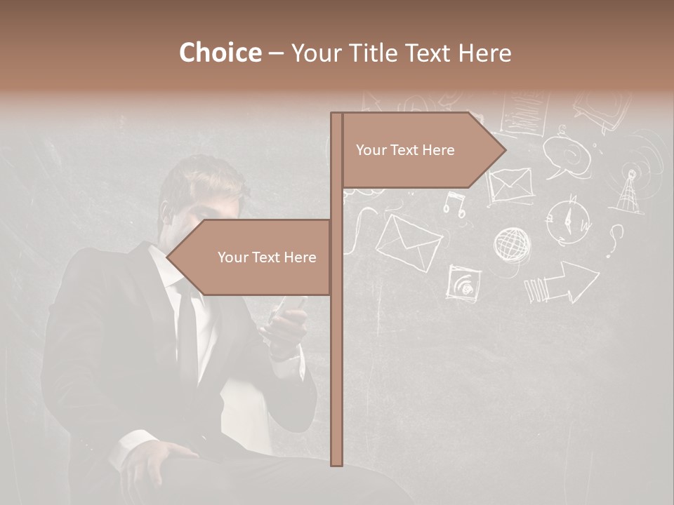 Technology Happy Man PowerPoint Template