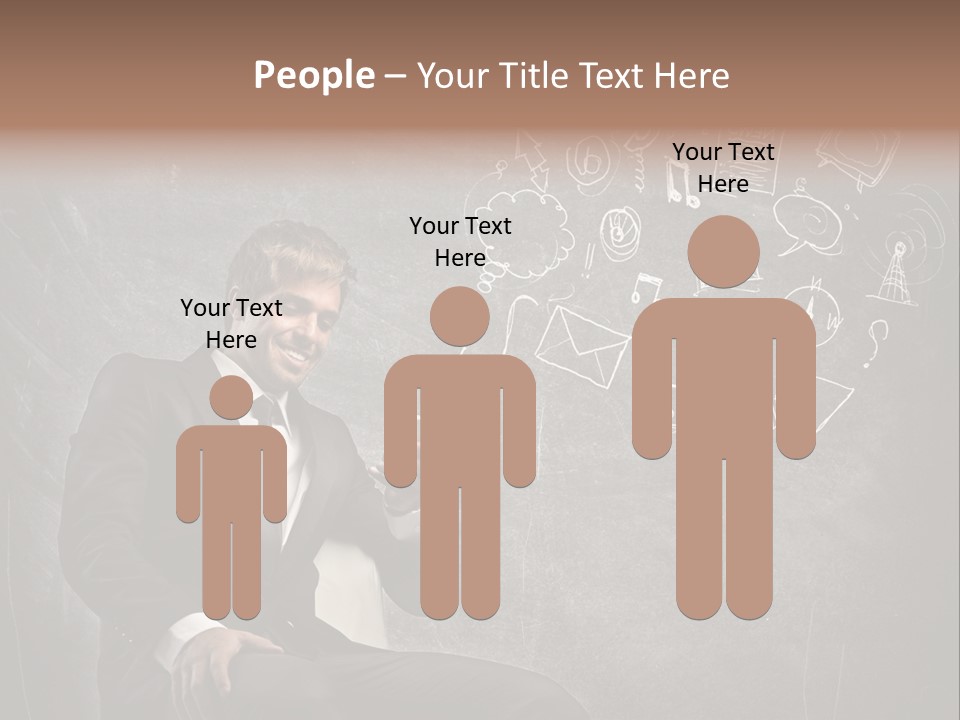 Technology Happy Man PowerPoint Template