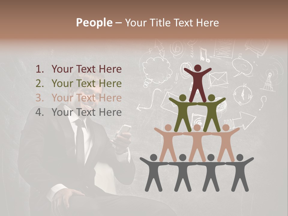 Technology Happy Man PowerPoint Template