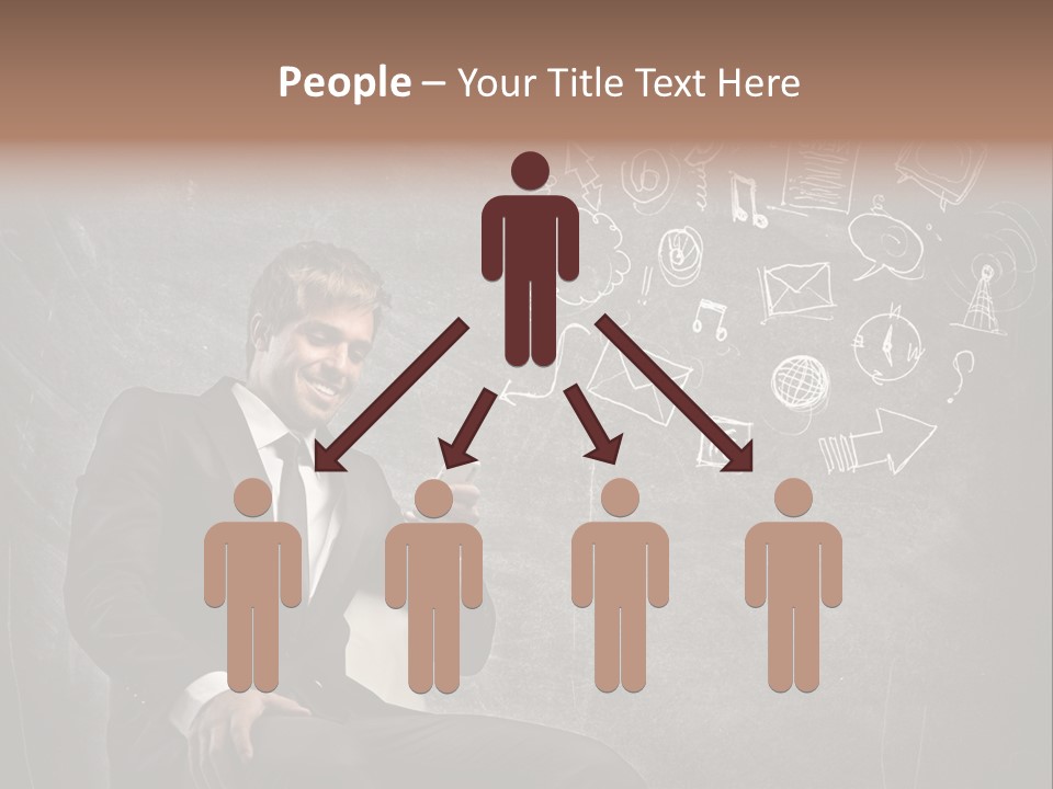 Technology Happy Man PowerPoint Template
