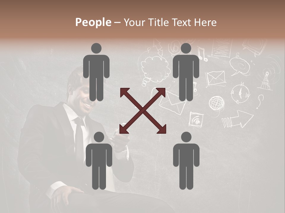 Technology Happy Man PowerPoint Template
