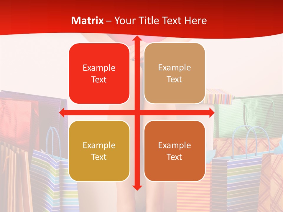 Holding Cheerful Shopping PowerPoint Template