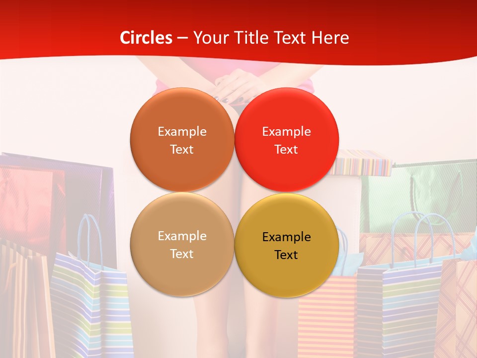 Holding Cheerful Shopping PowerPoint Template