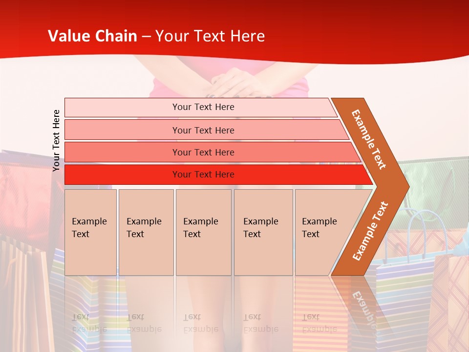 Holding Cheerful Shopping PowerPoint Template
