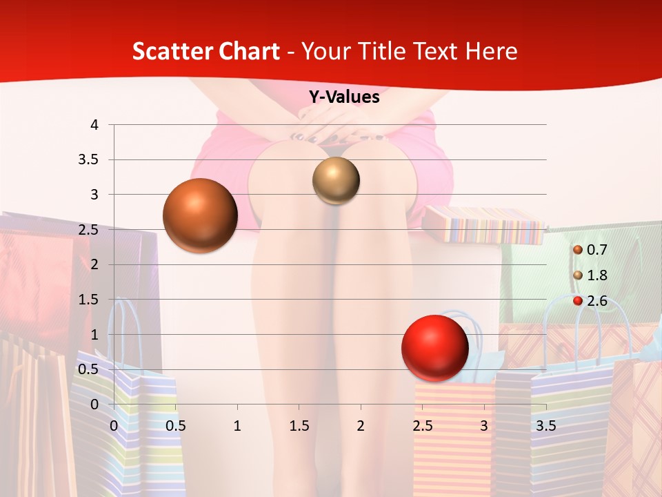 Holding Cheerful Shopping PowerPoint Template