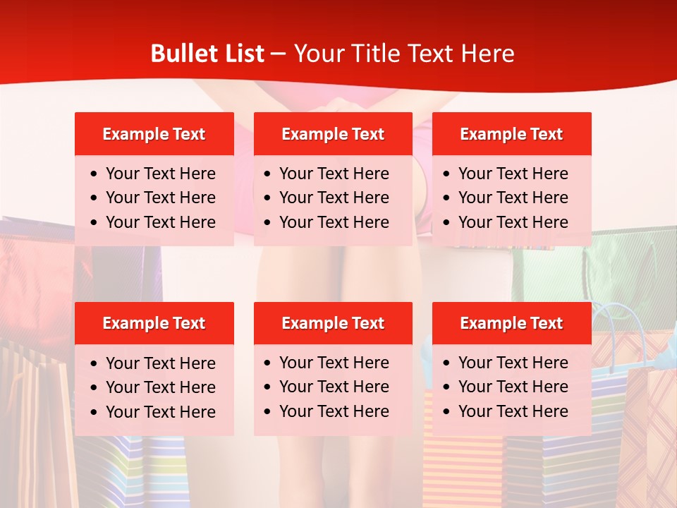 Holding Cheerful Shopping PowerPoint Template