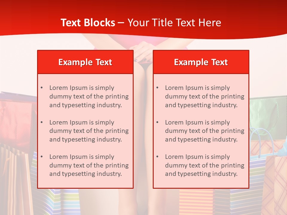 Holding Cheerful Shopping PowerPoint Template