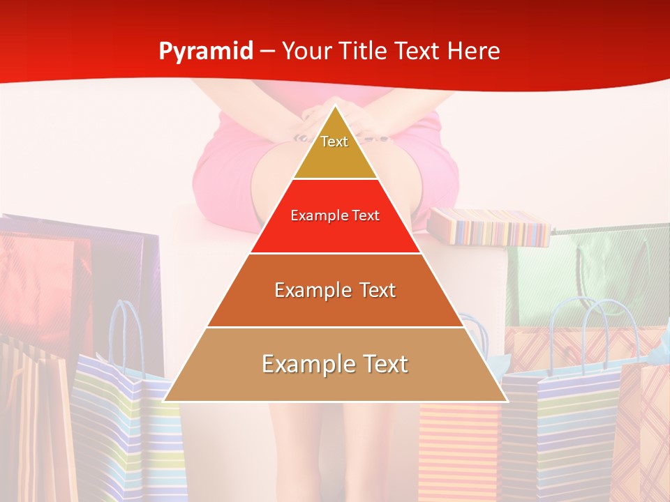 Holding Cheerful Shopping PowerPoint Template