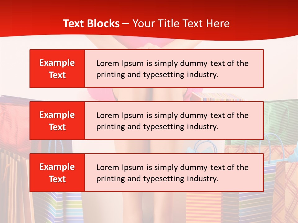 Holding Cheerful Shopping PowerPoint Template