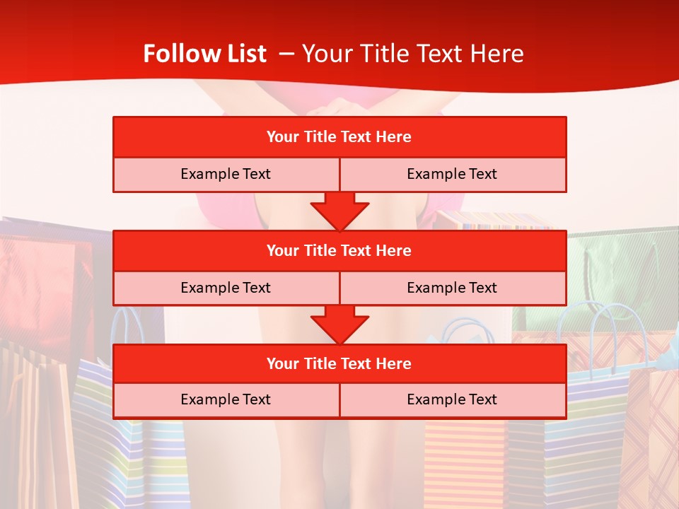 Holding Cheerful Shopping PowerPoint Template