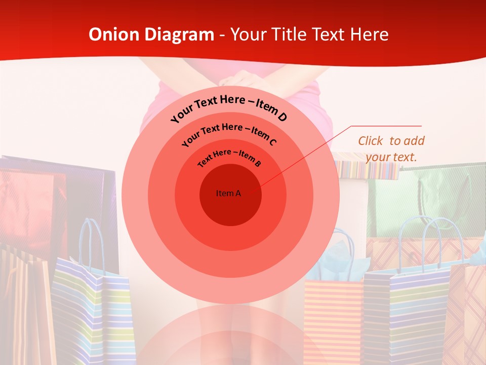 Holding Cheerful Shopping PowerPoint Template