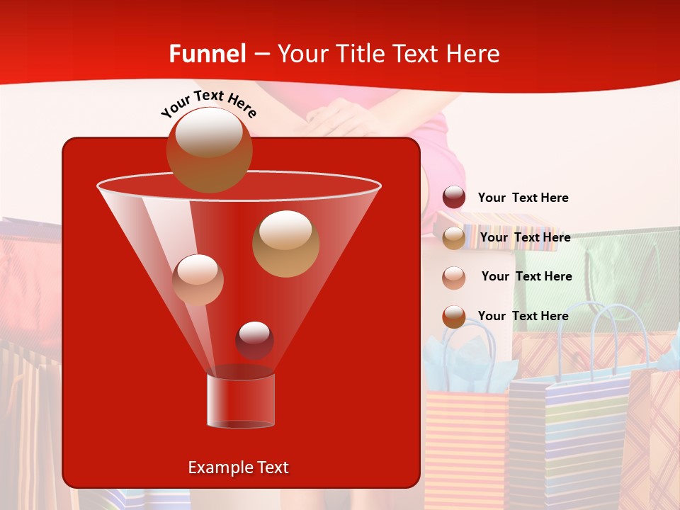 Holding Cheerful Shopping PowerPoint Template