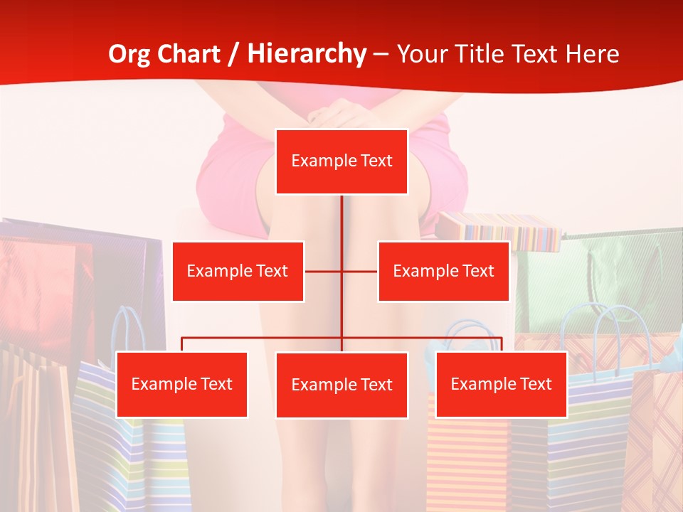 Holding Cheerful Shopping PowerPoint Template