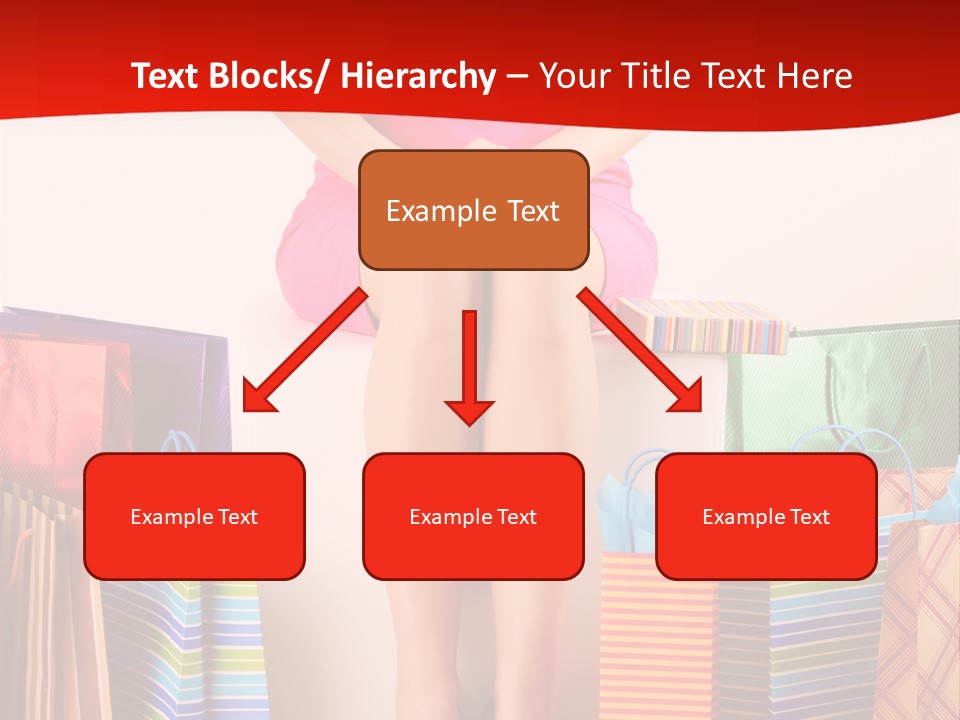 Holding Cheerful Shopping PowerPoint Template