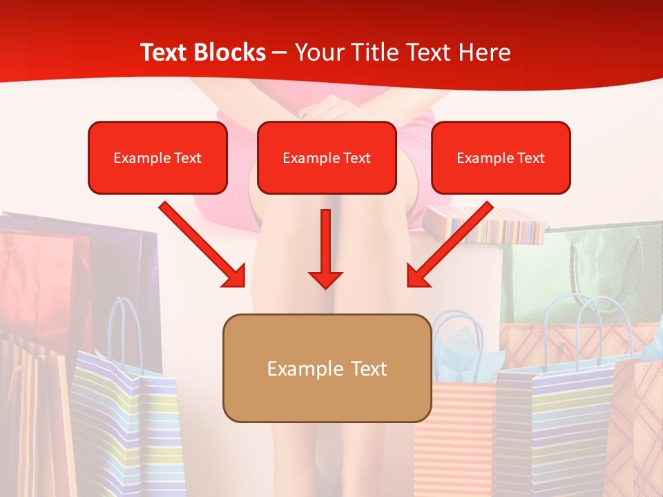 Holding Cheerful Shopping PowerPoint Template