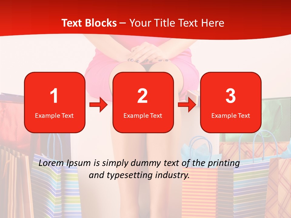 Holding Cheerful Shopping PowerPoint Template