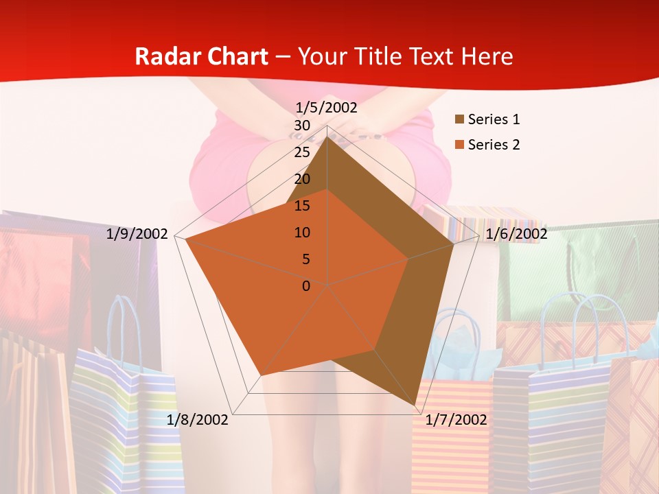 Holding Cheerful Shopping PowerPoint Template
