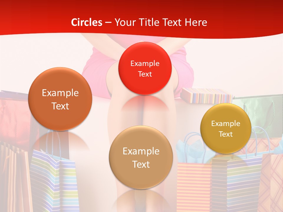 Holding Cheerful Shopping PowerPoint Template