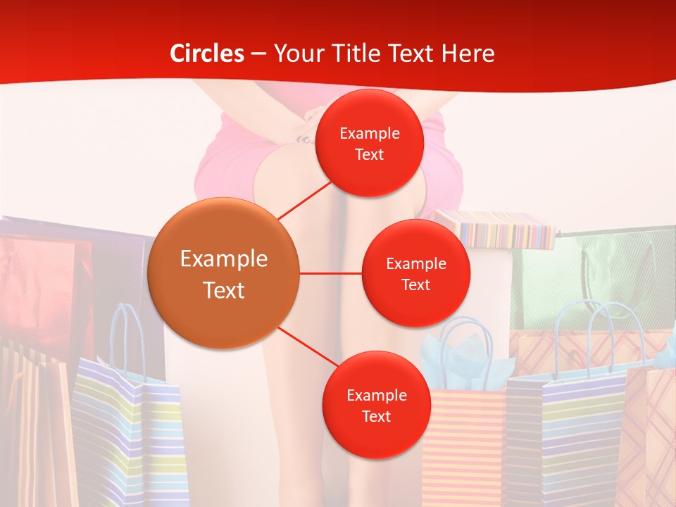 Holding Cheerful Shopping PowerPoint Template