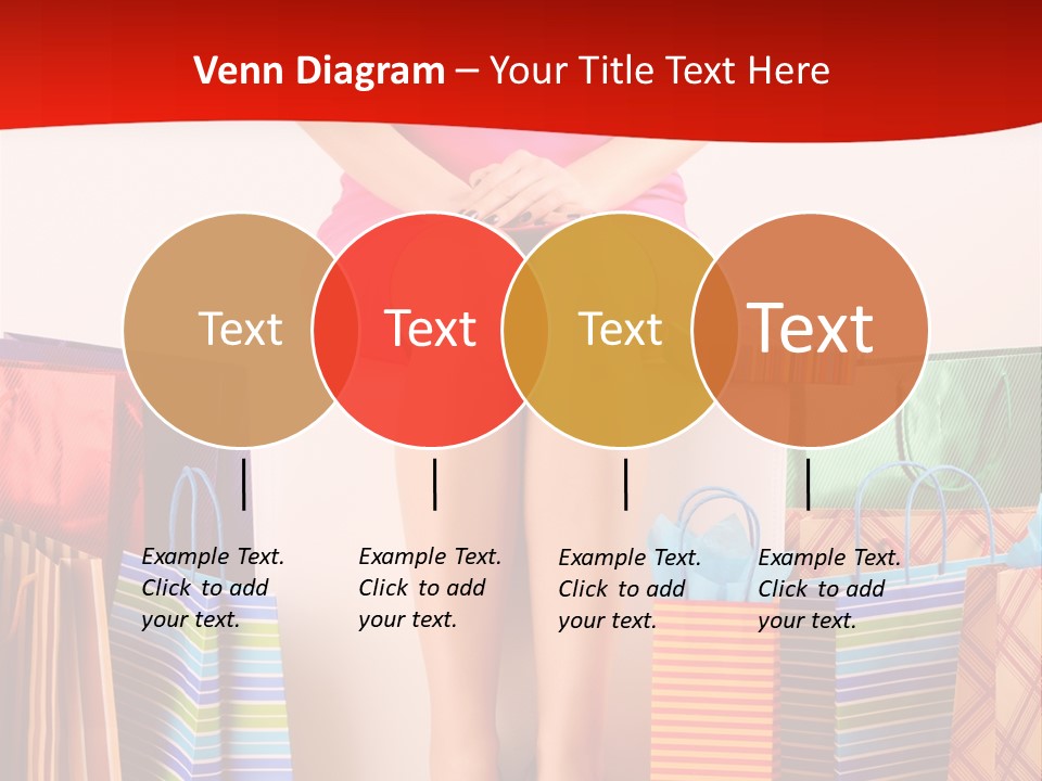 Holding Cheerful Shopping PowerPoint Template