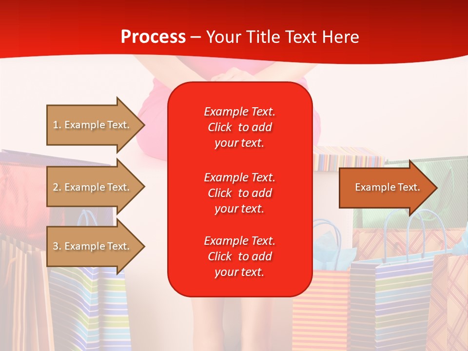 Holding Cheerful Shopping PowerPoint Template