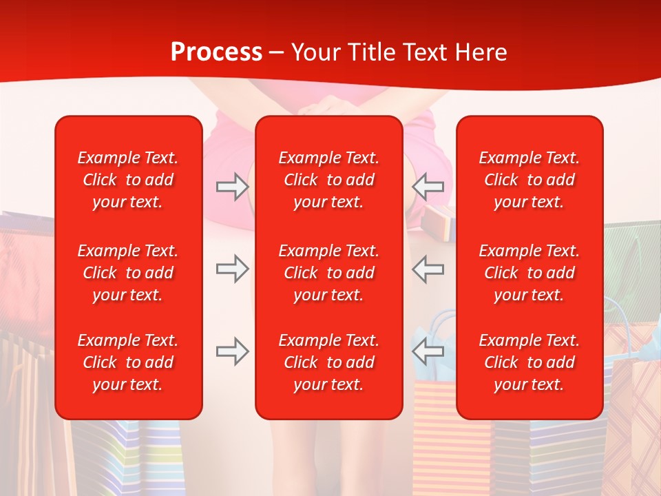 Holding Cheerful Shopping PowerPoint Template