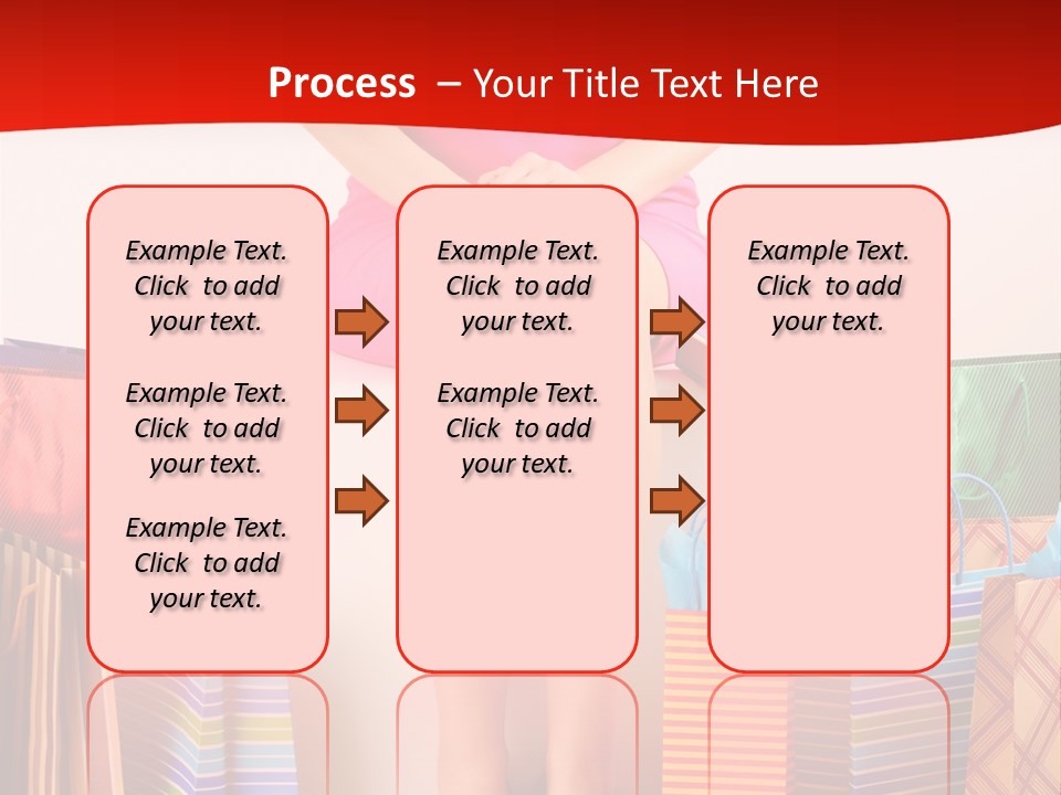 Holding Cheerful Shopping PowerPoint Template