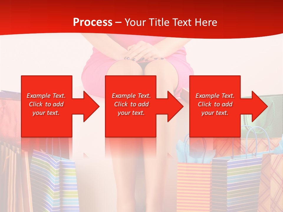 Holding Cheerful Shopping PowerPoint Template