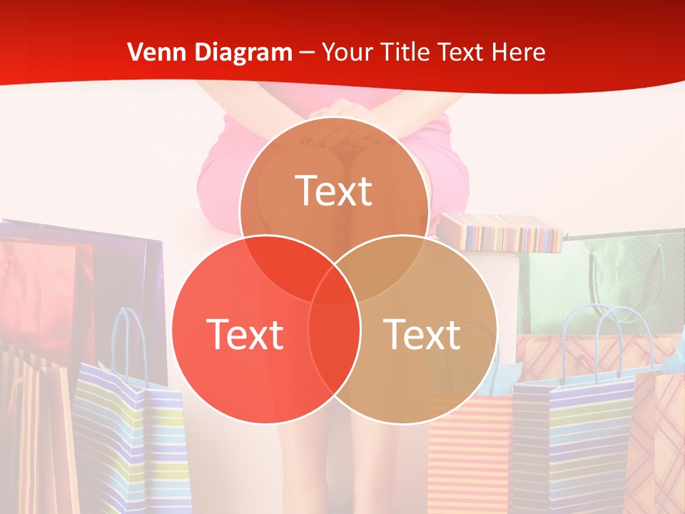 Holding Cheerful Shopping PowerPoint Template