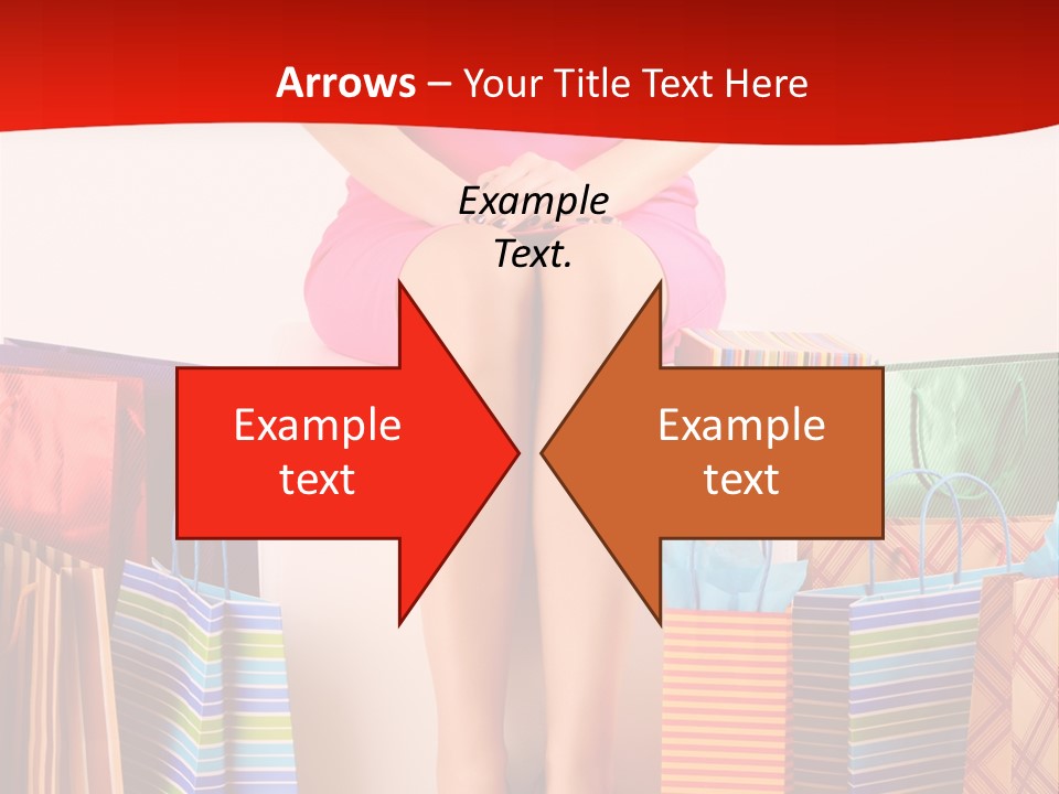 Holding Cheerful Shopping PowerPoint Template