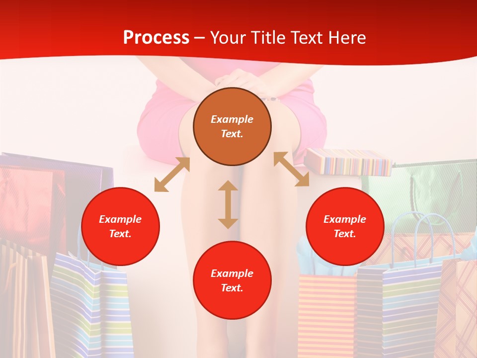 Holding Cheerful Shopping PowerPoint Template