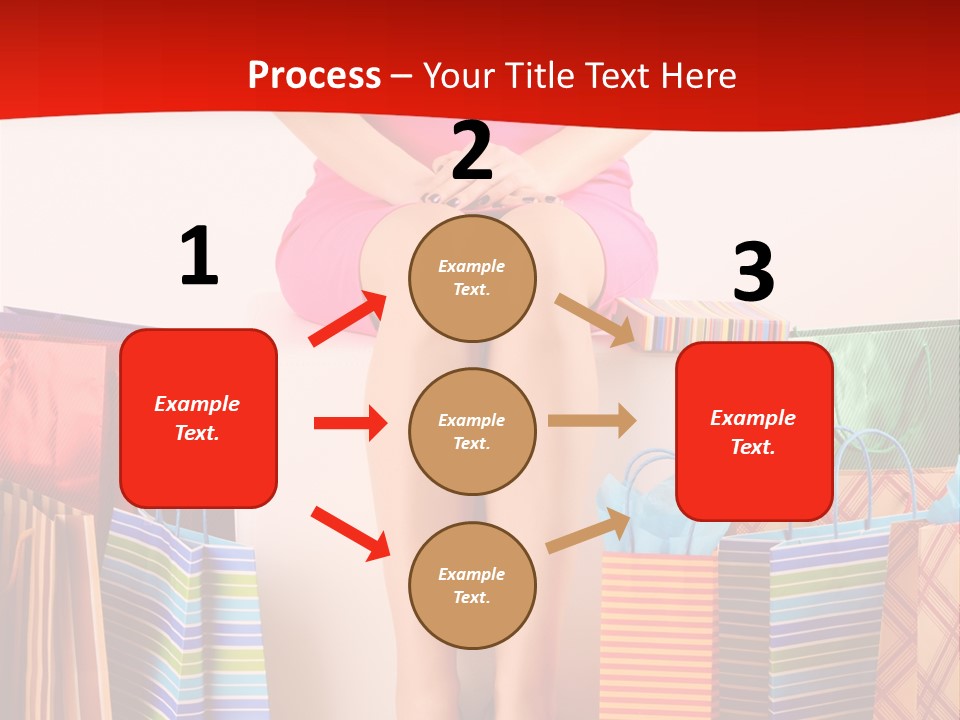 Holding Cheerful Shopping PowerPoint Template