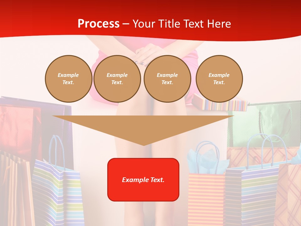 Holding Cheerful Shopping PowerPoint Template