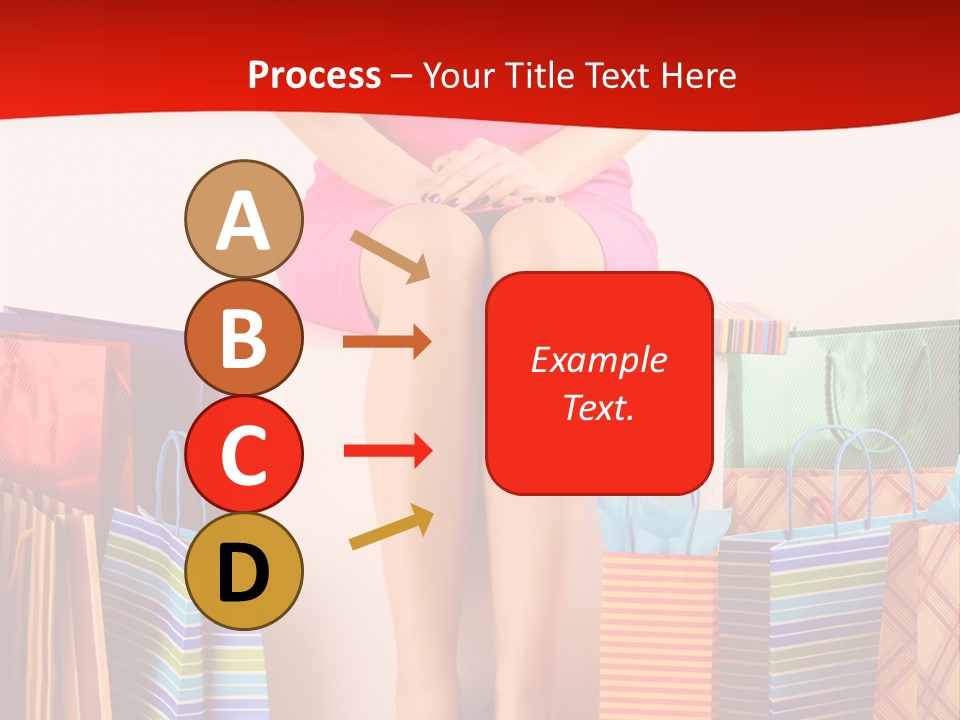 Holding Cheerful Shopping PowerPoint Template