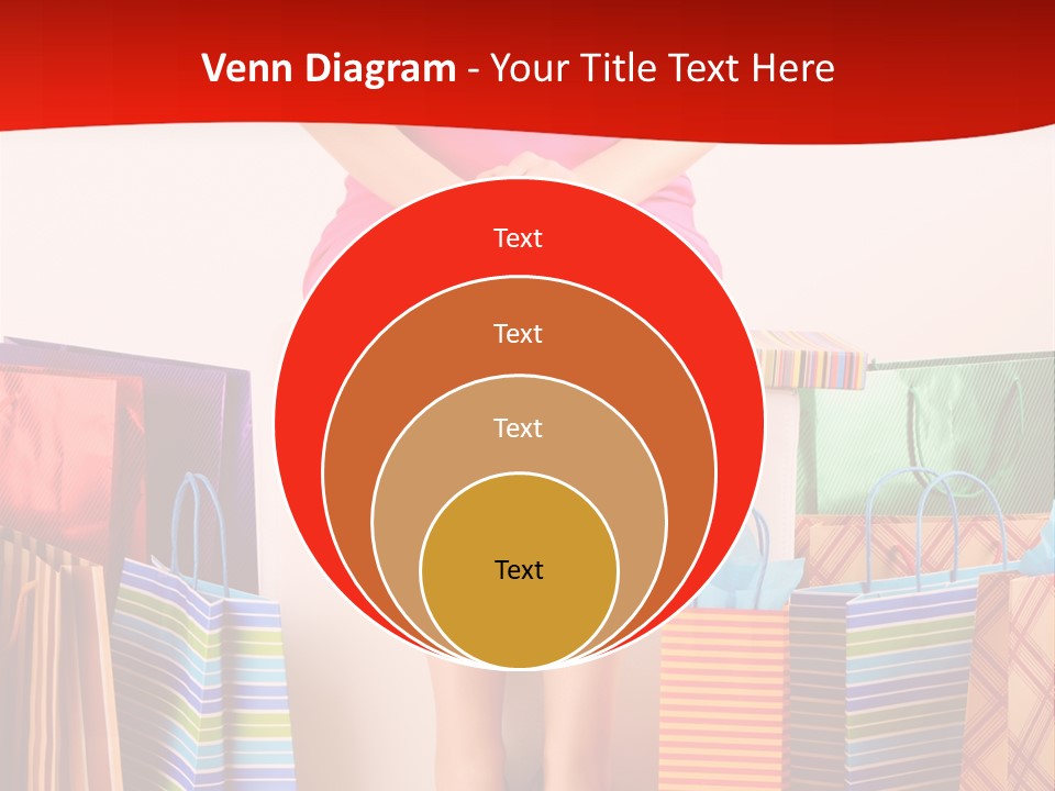 Holding Cheerful Shopping PowerPoint Template