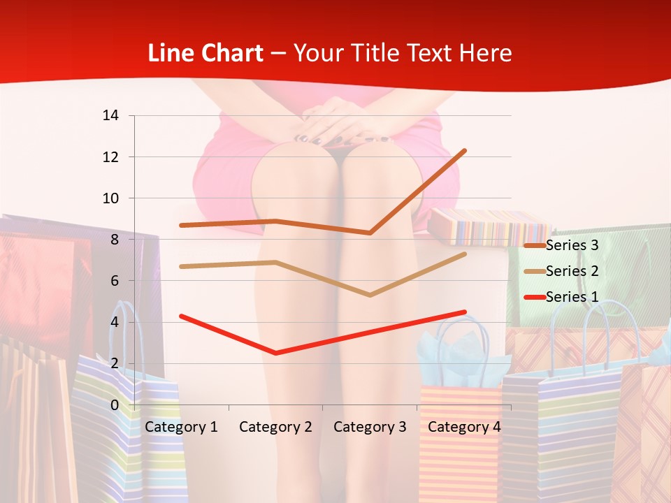 Holding Cheerful Shopping PowerPoint Template