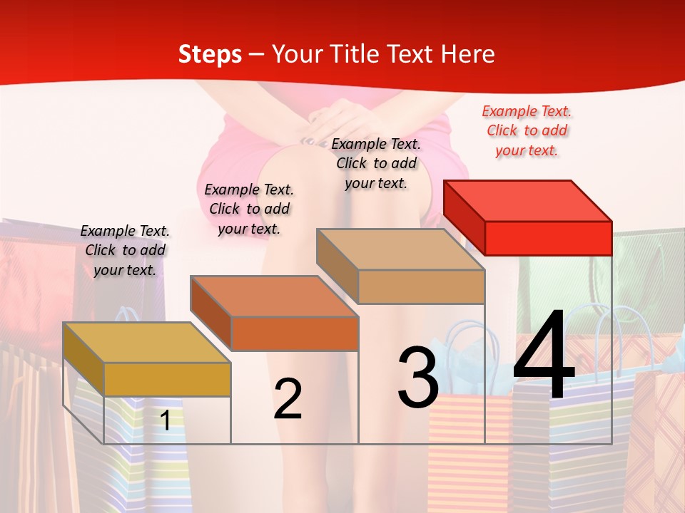 Holding Cheerful Shopping PowerPoint Template