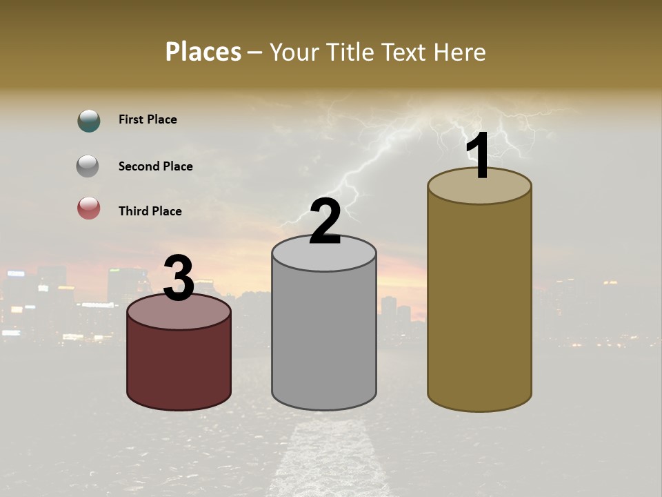 City Lights Motorway PowerPoint Template