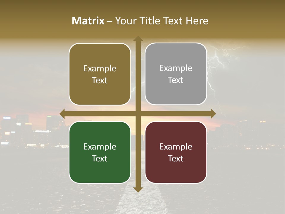 City Lights Motorway PowerPoint Template