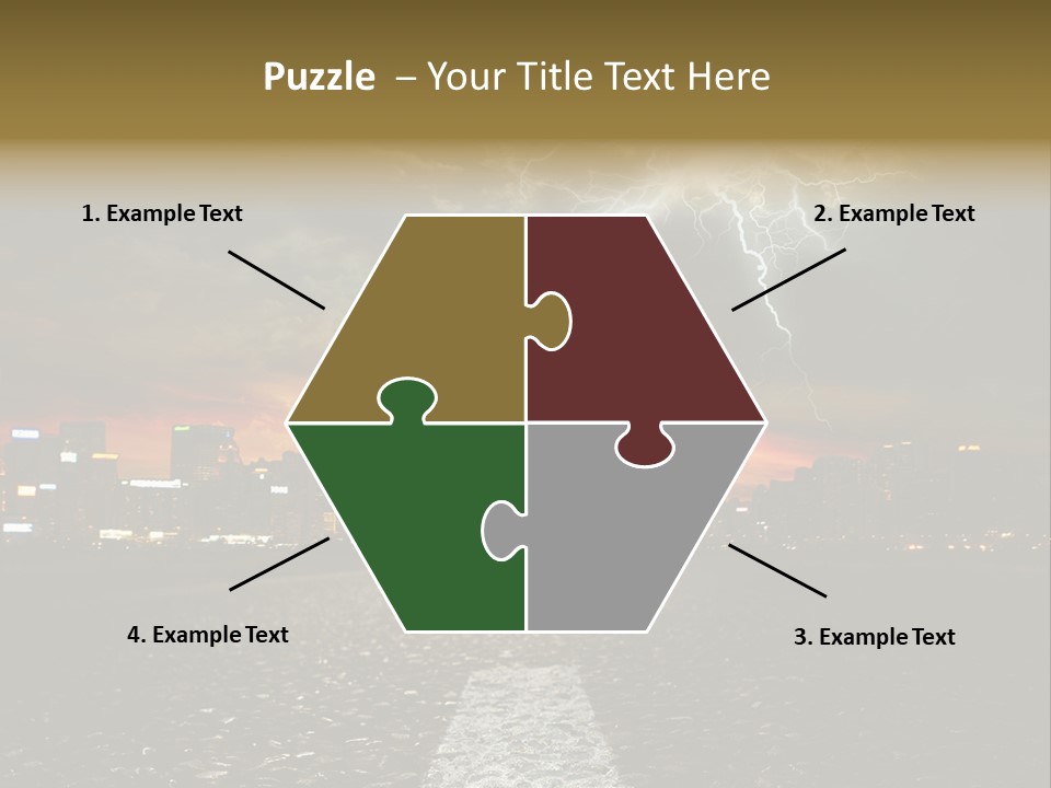 City Lights Motorway PowerPoint Template