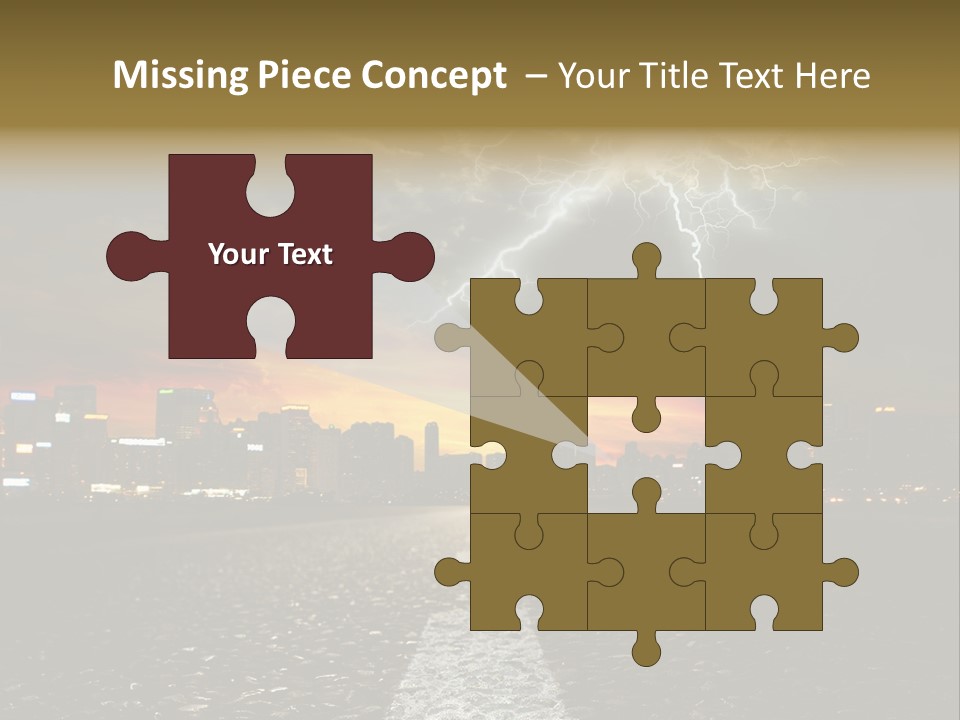 City Lights Motorway PowerPoint Template