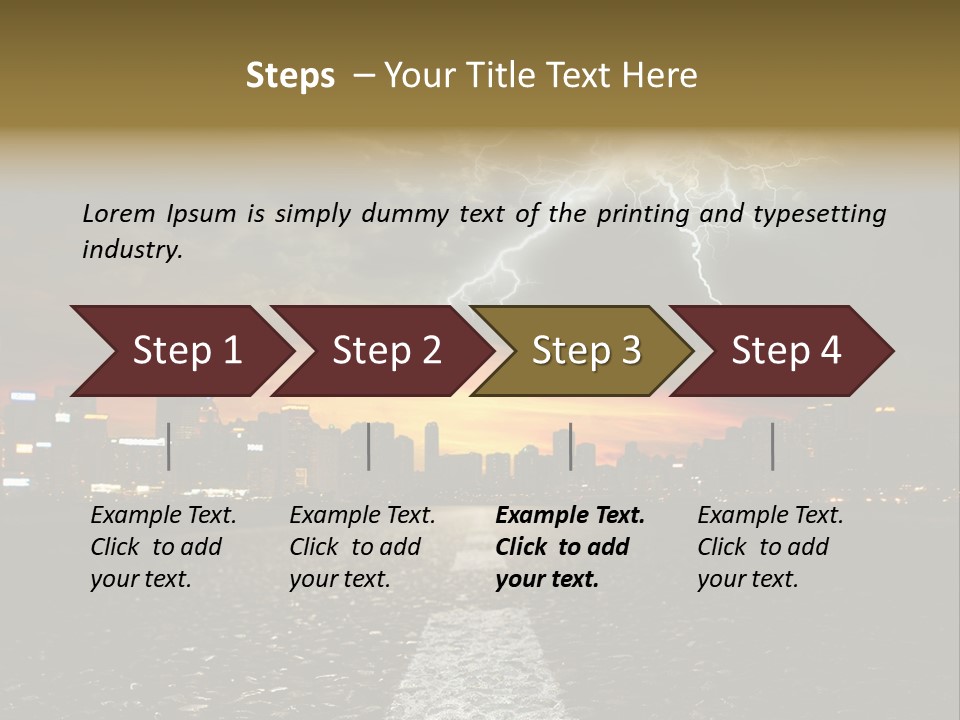 City Lights Motorway PowerPoint Template