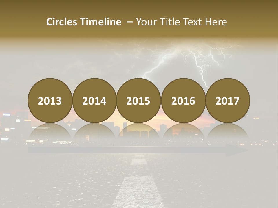 City Lights Motorway PowerPoint Template